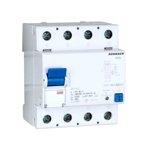 Residual current circuit breaker 40A, 4-pole, 30mA, type EV image 1