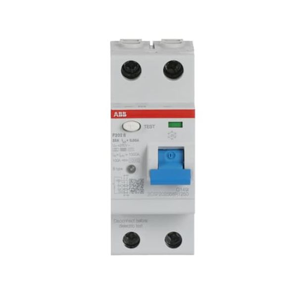 F202 B-25/0.03 Residual Current Circuit Breaker 2P B type 30 mA image 5