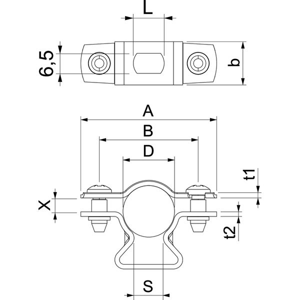 ASL 733 17 FT Distance saddle with slot 14-17mm image 2