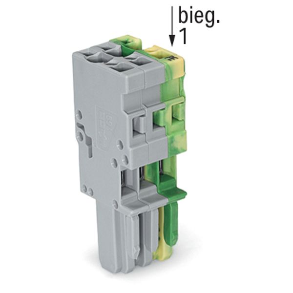 1-conductor female connector CAGE CLAMP® 4 mm² green-yellow/gray image 1