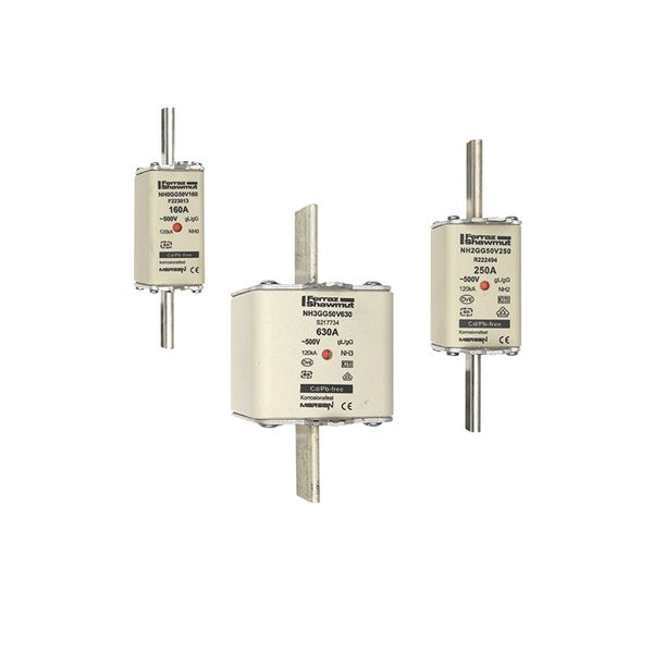 Fuse-link NH000 gG 500VAC 63A live tags Double indicator By 3 image 3