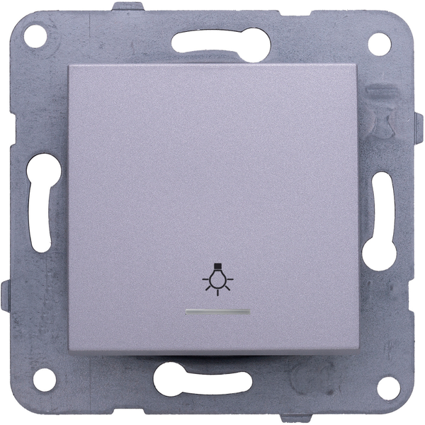 Karre Plus-Arkedia Silver (Quick Connection) Illuminated Light Switch image 1