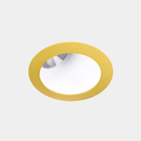 Downlight Play Deco Asymmetrical Round Fixed Emergency 11.9W LED warm-white 2700K CRI 90 28.1º ON-OFF Gold/White IP54 835lm image 1