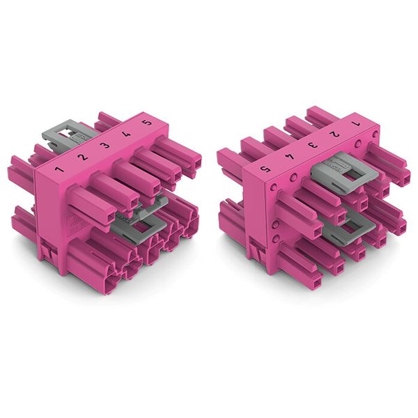 3-way distribution connector 5-pole Cod. B pink image 3