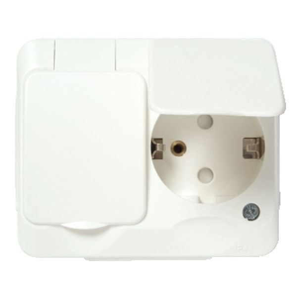 Artic - 2 SO - hinged cover - 16 A - 250 V - polar white image 2