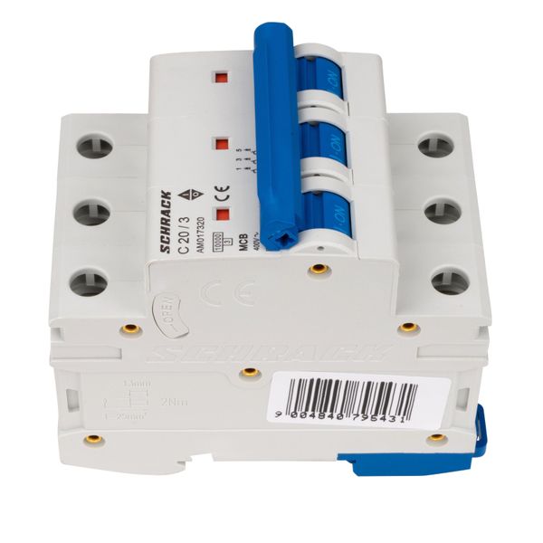 Miniature Circuit Breaker (MCB) AMPARO 10kA, C 20A, 3-pole image 4