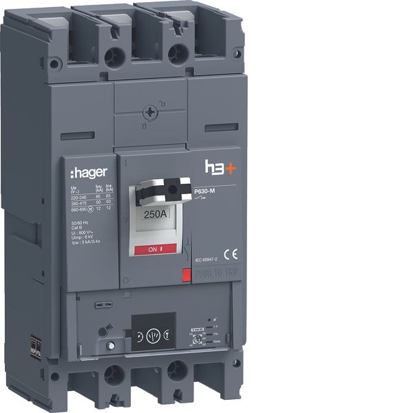 Moulded Case Circuit Breaker h3+ P630 Energy 3P3D 250A 50kA FTC image 1