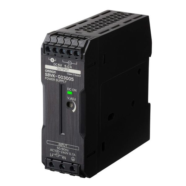Book type power supply, Pro, 30 W, 5VDC, 5A, DIN rail mounting image 1