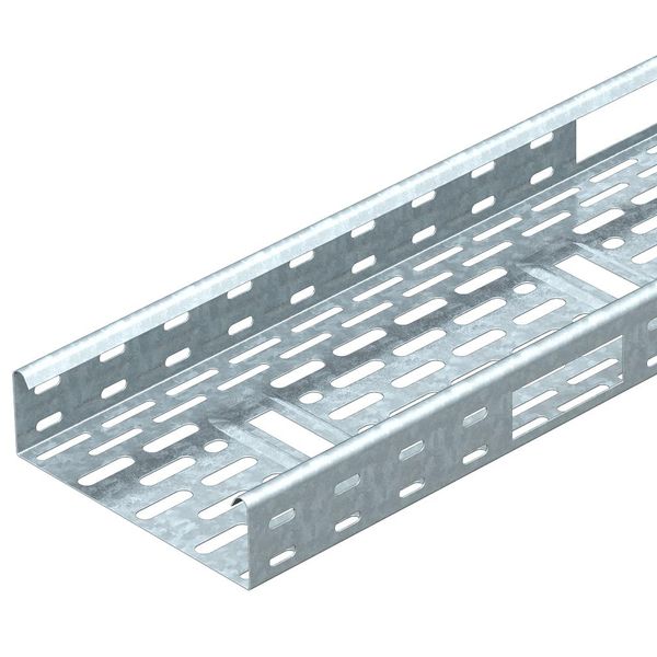 IKS 610 FS  IKS cable tray, with outlet. holes in side panels, 60x100x3000, Steel, St, strip galvanized, DIN EN 10346 image 1