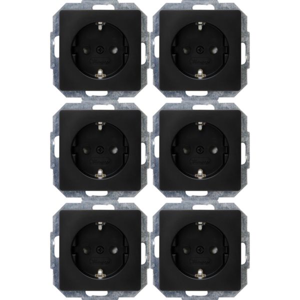 Profi-Pack: 6 Earthed socket outlets bl image 1