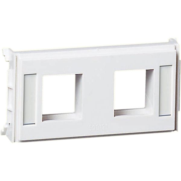 Optiline 50 - CYB mounting plate - 2xAMP110 Keystone - white image 3