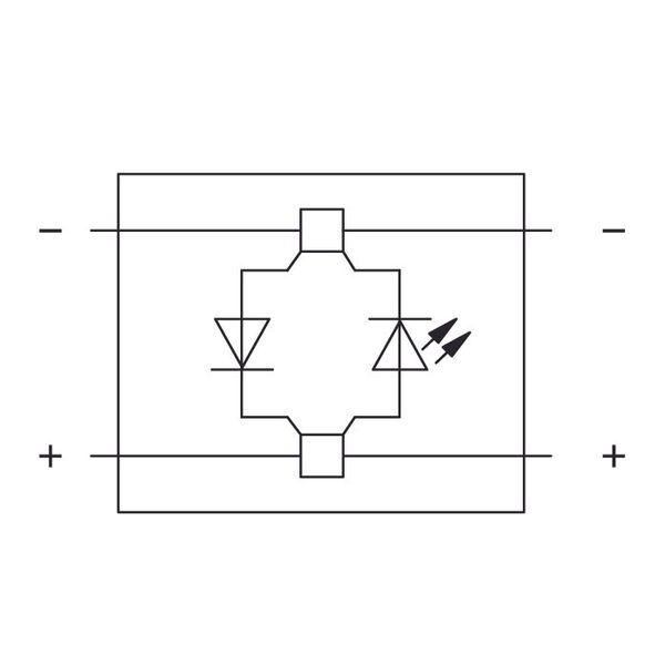 Component plug 2-pole with rectifier diode and LED gray image 2