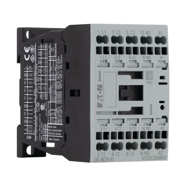 Contactor, 3 pole, 380 V 400 V 4 kW, 1 N/O, 24 V DC, DC operation, Spring-loaded terminals image 17