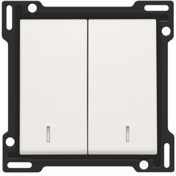 Finishing set with double lens for two-circuit switch, two-way switch image 1