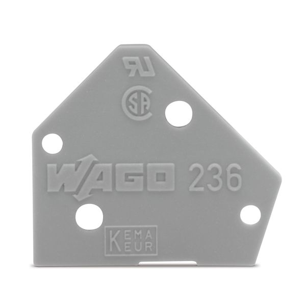 End plate 1 mm thick snap-fit type black image 1