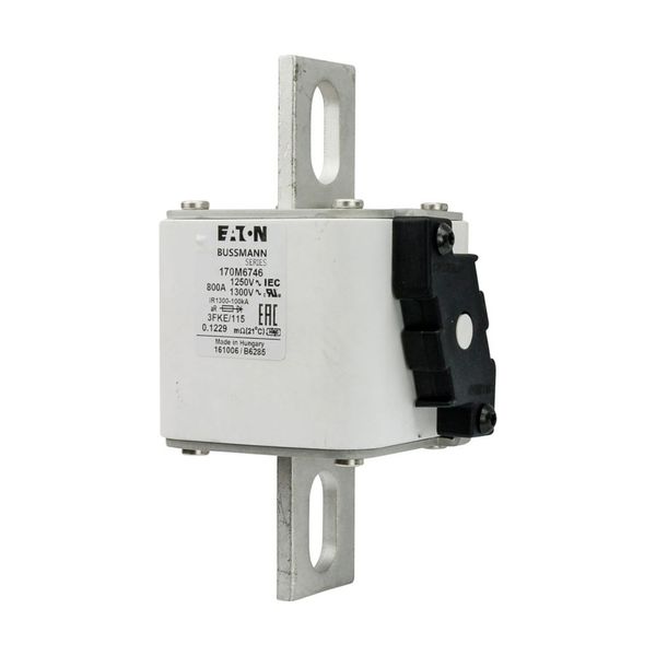 Fuse-link, high speed, 800 A, AC 1250 V, size 3, 76 x 92 x 159 mm, aR, IEC, UL, single indicator image 8