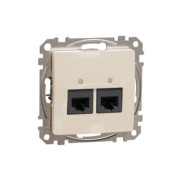 Double DATA Outlet CAT 5E UTP, Sedna Design & Elements, RJ45, Beige image 5