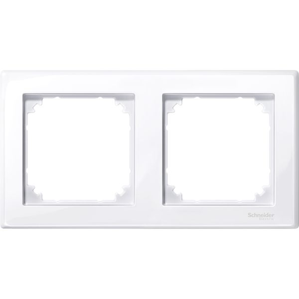 M-Smart frame, 2-gang, active white, glossy image 4