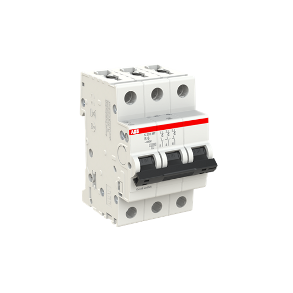 S203MT-B6 Miniature Circuit Breakers MCBs - 3P - B - 6 A image 1