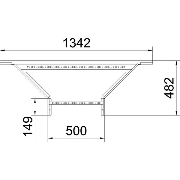 LAA 1150 R3 FS Add-on tee for cable ladder 110x500 image 2