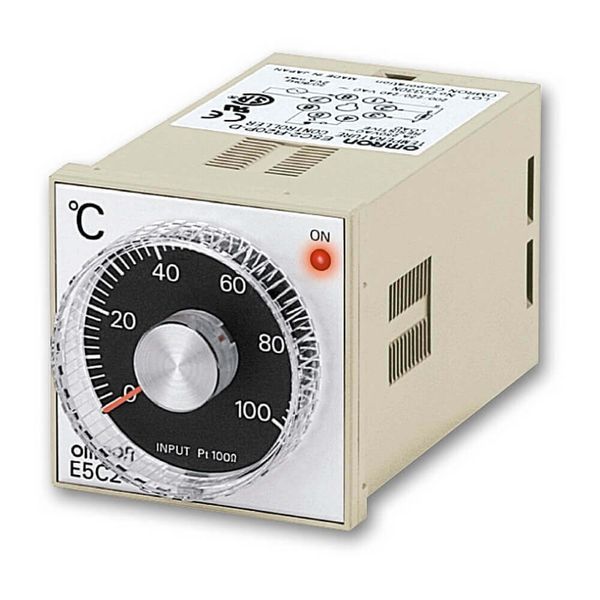 Temp. controller, LITE, 1/16 DIN, 48x48mm,Dial knob,On-Off Control,K-T image 1