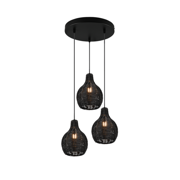 Sprout pendant 3-pc E14 black image 1