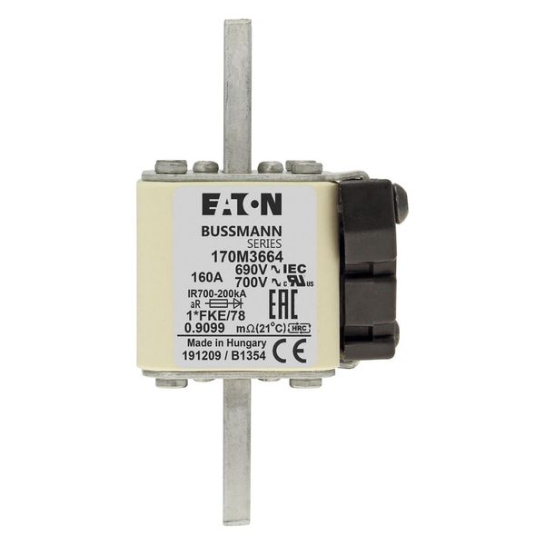 Fuse-link, high speed, 160 A, AC 690 V, compact size 1, 45 x 59 x 110 mm, aR, IEC, UL image 15