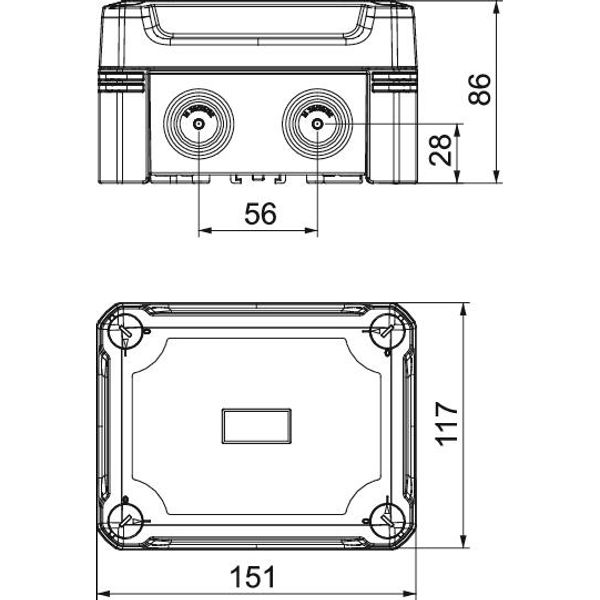 X06 T LGR Junction box with terminal strip 150x116x86 image 2