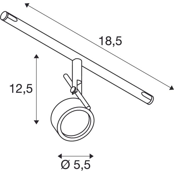 SALUNA, cable luminaire for TENSEO, QR-C51, black image 3