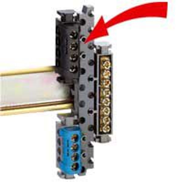 Terminal block support - universal - for mounting terminal block on rails image 1