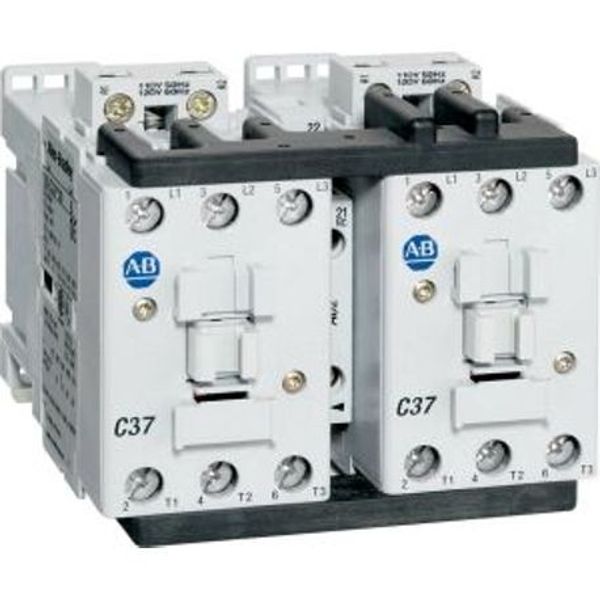 Allen-Bradley, 104-C Reversing Contactors, 43A, Line Side, 110V 50Hz / 120V 60Hz, 1 N.O.  1 N.C. image 1