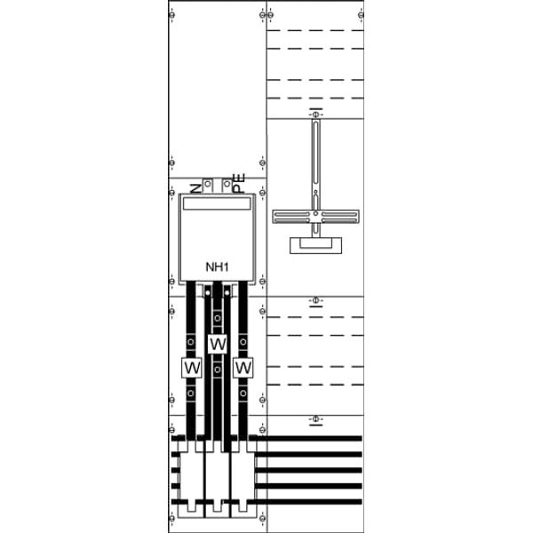 KA4245 Measurement and metering transformer board, Field width: 2, Rows: 0, 1350 mm x 500 mm x 160 mm, IP2XC image 5