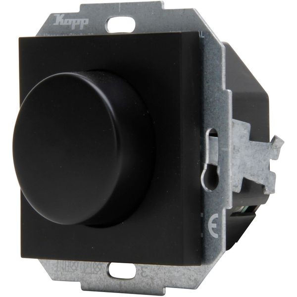 ATHENIS - pressure-changing universal dimmer for incandescent lamps, halogen lamps, dimmable LED, color: matt black image 1