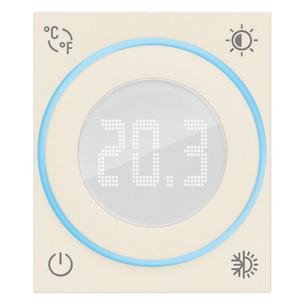 Dial thermostat 100-240V 2M canvas white image 1