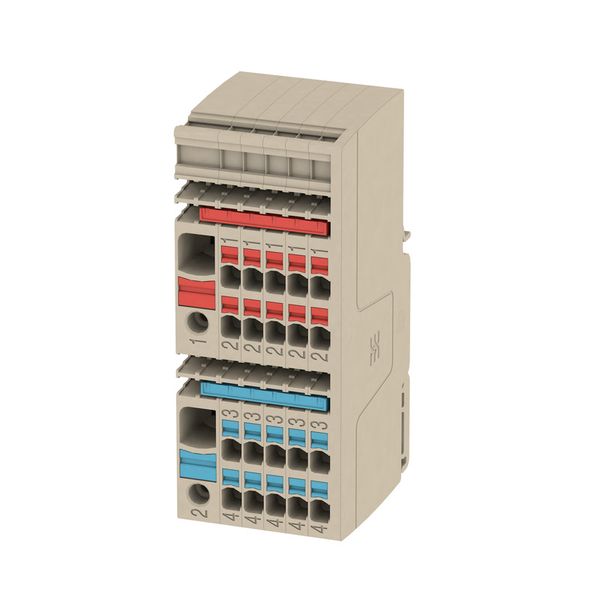 Single- and multi-pole terminal strip, PUSH IN, 10 mm², 500 V, 57 A, 3 image 1