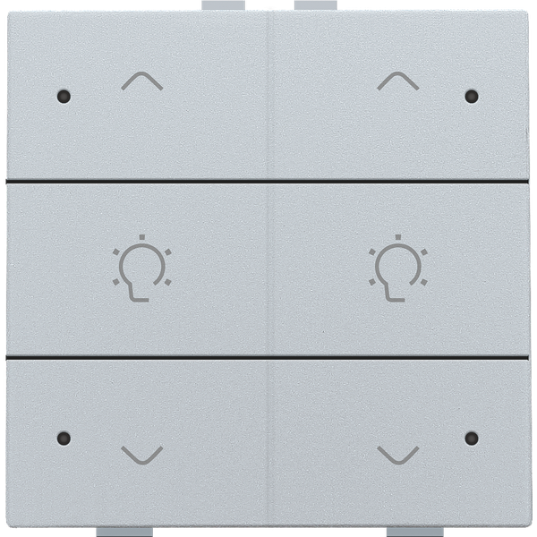 Double dimming control with LED for Niko Home Control, sterling coated image 2