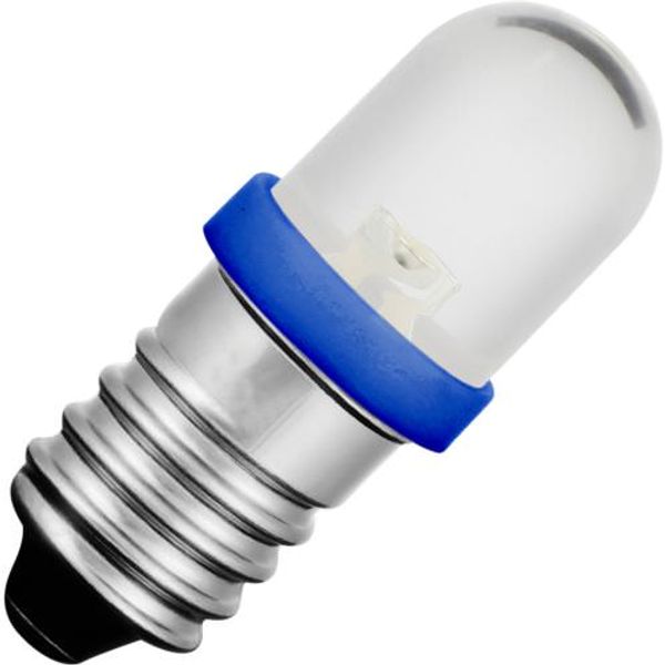 E10 Single Led T8.5x28 230V 3mA AC/DC Water Clear Blue 20Khrs image 1