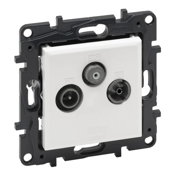 TV-R-SAT SOCKET STAR WHITE image 1