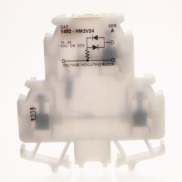 Allen-Bradley, 1492-H Finger-Safe Terminal Blocks, Voltage Indicating Block, H-Block,Code 2,White image 1