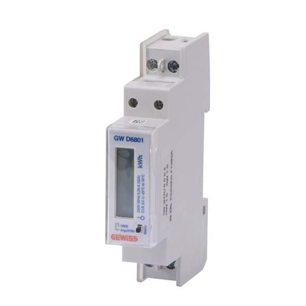 ENERGY METER FOR DIRECT CONNECTION - SINGLE-PHASE - DIGITAL - 40A - IP20 - 1 MODULE - DIN RAIL MOUNTING image 2