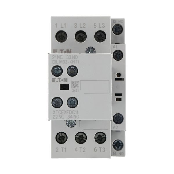 Contactor, 380 V 400 V 15 kW, 2 N/O, 1 NC, RDC 24: 24 - 27 V DC, DC operation, Screw terminals image 8