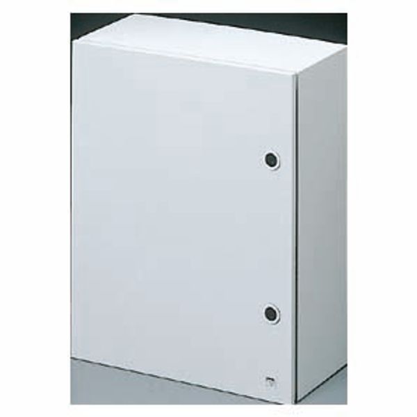 BOARD IN METAL WITH BLANK DOOR FITTED WITH LOCK 800X1060X350 - IP55 - GREY RAL 7035 image 1
