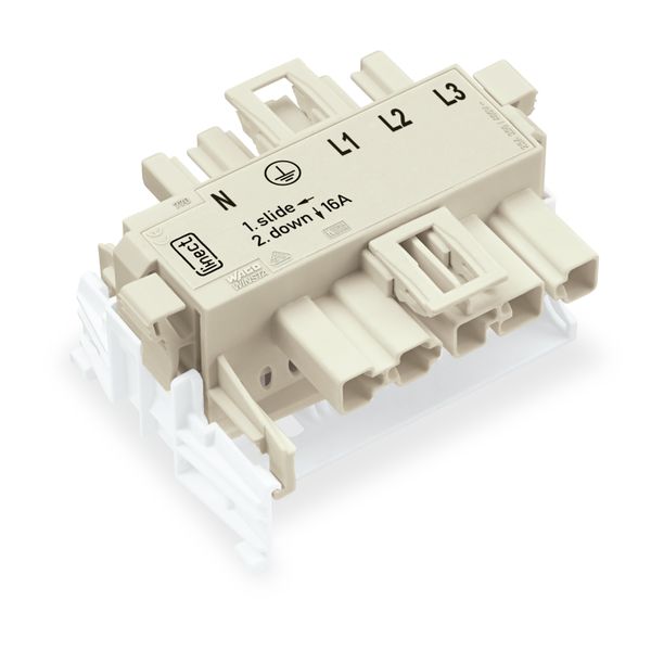 Linect® T-connector 5-pole Cod. A white image 1