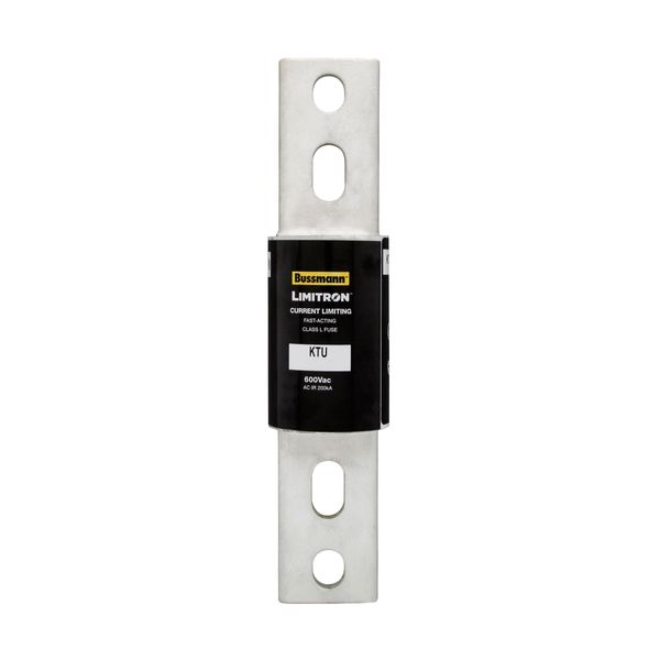 Eaton Bussmann Series KTU Fuse, Current-limiting, Fast Acting Fuse, 600V, 900A, 200 kAIC at 600 Vac, Class L, Bolted blade end X bolted blade end, Melamine glass tube, Silver-plated end bells, Bolt, 2.5, Inch, Non Indicating image 1