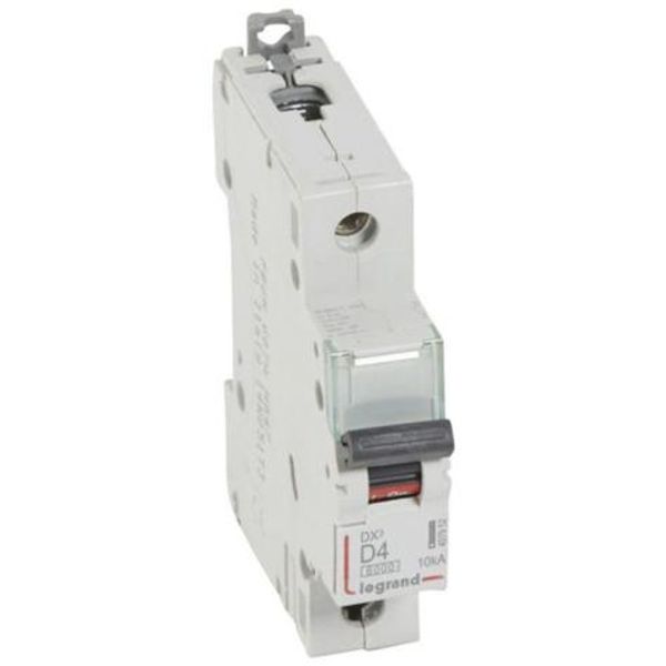 DX³6000 10kA high inlet and low outgoing screw circuit breaker 1P 230V~ to 400V~ - 4A - D curve - 1 module image 1