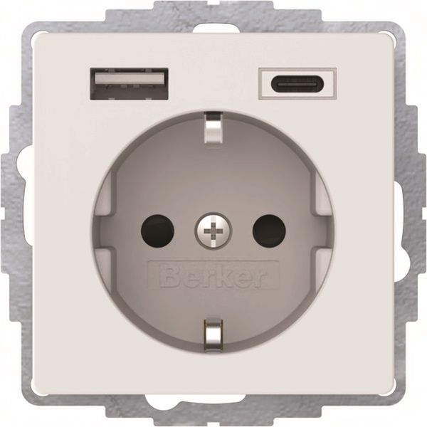 B.OUTLET WITH 2xUSB A+C Q.1/Q.3/Q.7 WHITE image 1