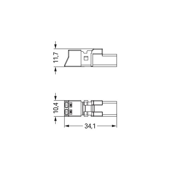 Plug 2-pole Cod. A white image 5