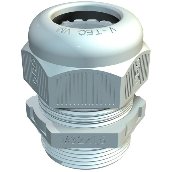 V-TEC M KA M20NL Cable gland, metric thread, short, light grey image 1