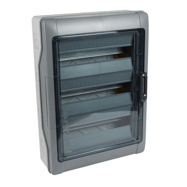 PLEXO3 IP65 WEATHERPROOF CABINET 3X18 MODULES WITH TERMINAL BLOCK image 2