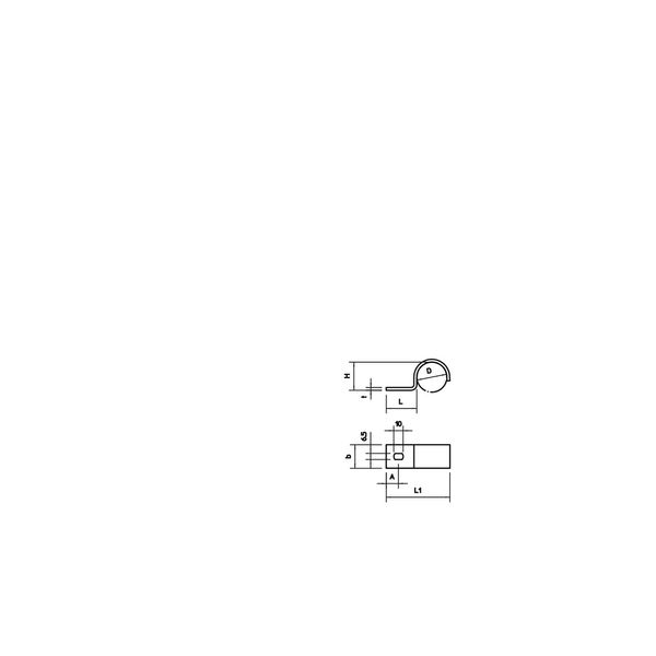 822 10 A4 Fastening clip single lobe 10mm image 2